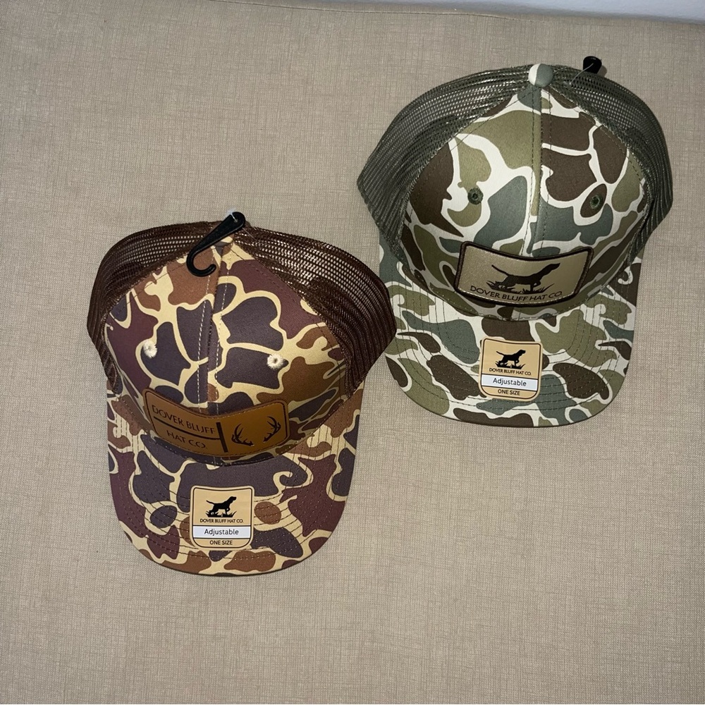 NEW! Two Camo men’s duck hunting -Trucker Hat - Brown and Green - Picture 4 of 4